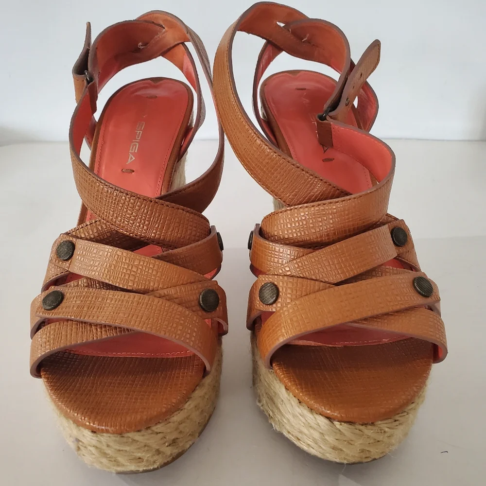 VIA SPIGA 8.5 Karla Wedge Sandals Wedge 4.75